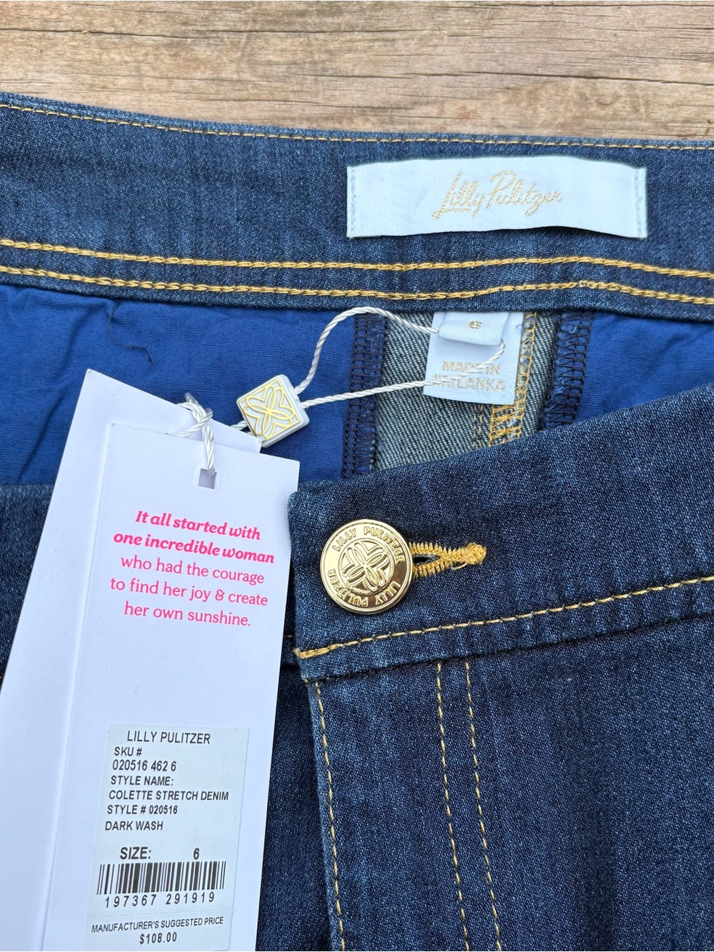 NWT LILLY PULITZER Colette Stretch Denim Skirt - Picture 4 of 5